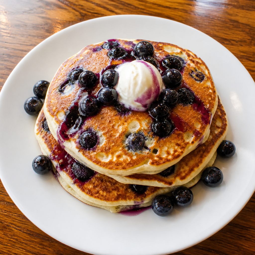 Blueberry or Strawberry Pancakes