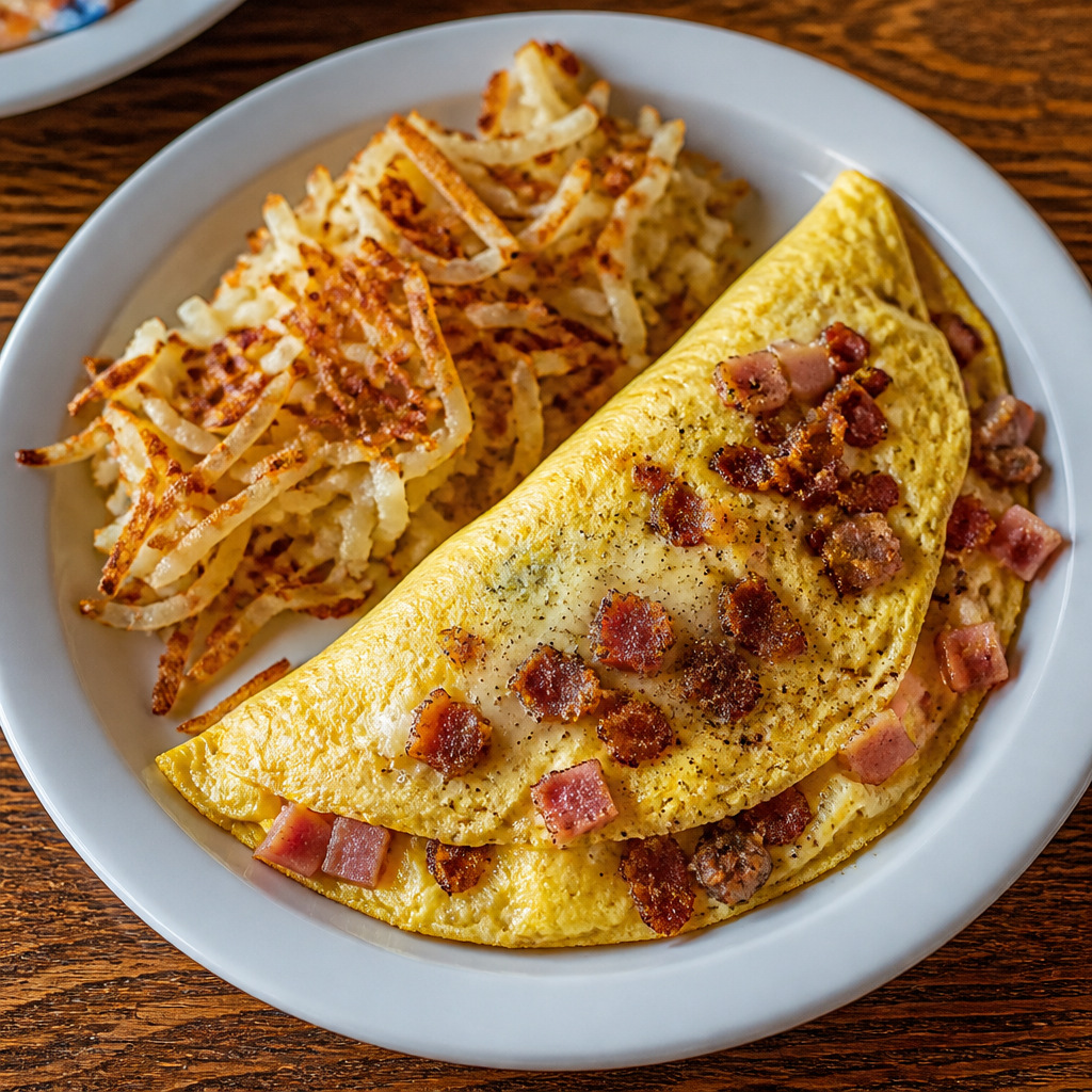 Ham, Bacon or Sausage Omelette